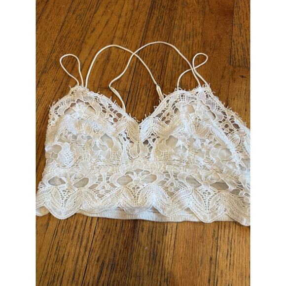 Free People FP One Bralette Womens XS Small White Mauve Adella Lace Lot of 2 - Picture 3 of 8